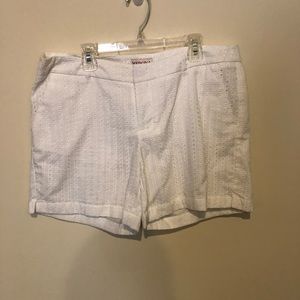 Merona White Textured Shorts Size 8